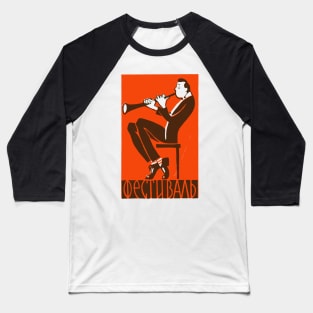 Clarinet Player ---- Retro Soviet Poster Aesthetic Baseball T-Shirt